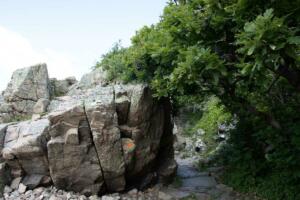 Zwischen Felsen durch