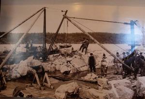 Bauplatz einer Schleuse um 1800