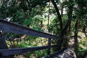 Steile Treppe hoch der  Treppenschleusen entlang